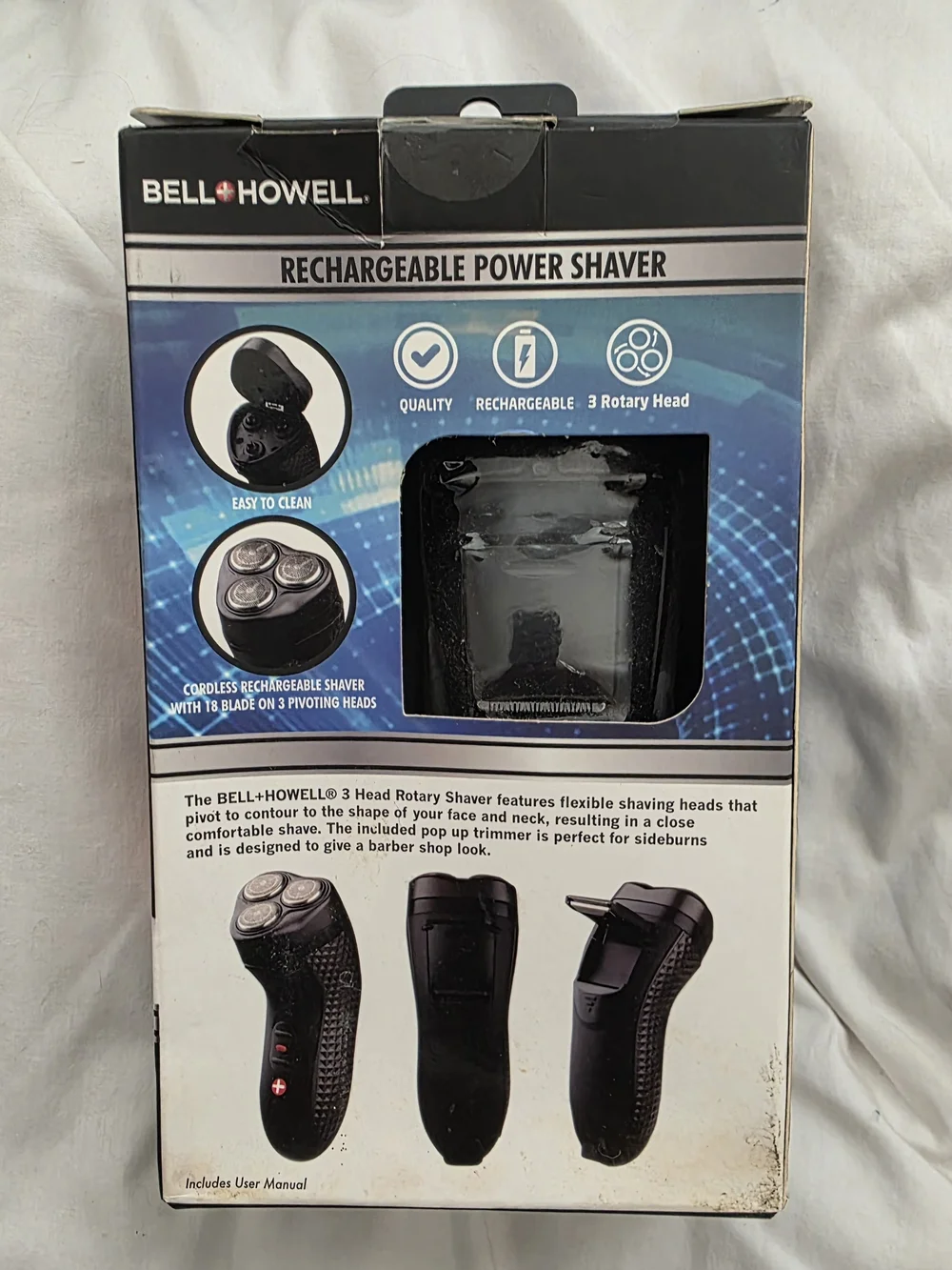 New Power Shaver Rechargeable Mens Shaver - Black